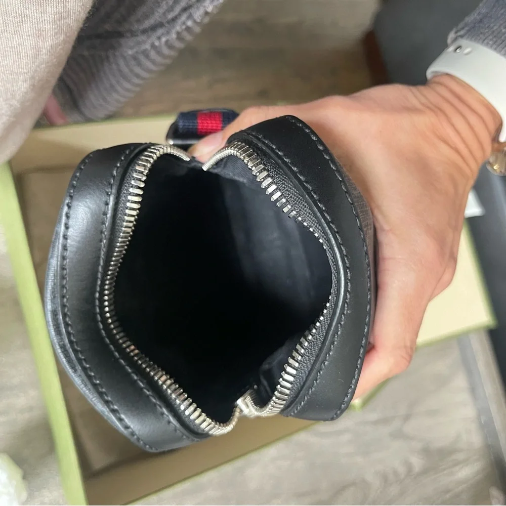 Gucci Black and Red Messenger Bag